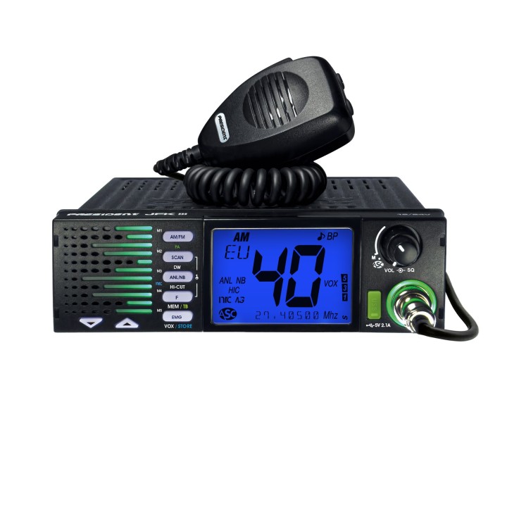 PRESIDENT JFK III Nueva Emisora de CB 27 MHz AM/FM  12 V / 24 V