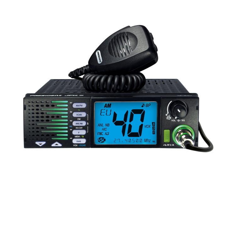 PRESIDENT JFK III Nueva Emisora de CB 27 MHz AM/FM  12 V / 24 V