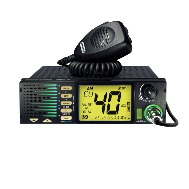 PRESIDENT JFK III Nueva Emisora de CB 27 MHz AM/FM  12 V / 24 V