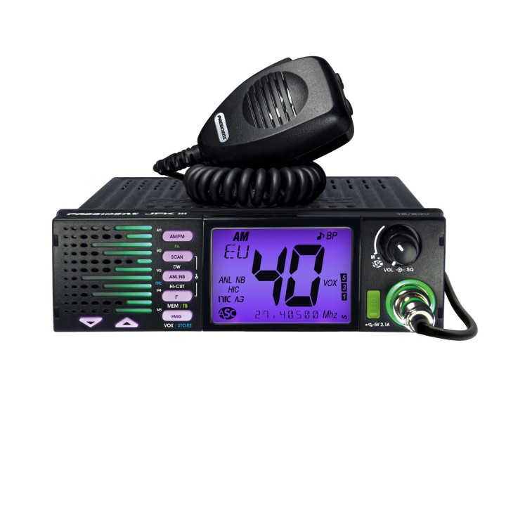 PRESIDENT JFK III Nueva Emisora de CB 27 MHz AM/FM  12 V / 24 V