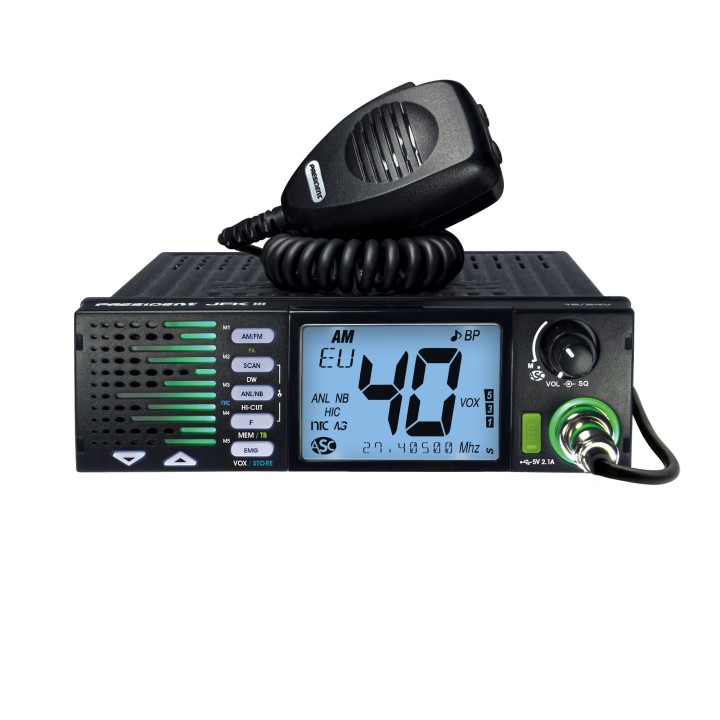 PRESIDENT JFK III Nueva Emisora de CB 27 MHz AM/FM  12 V / 24 V