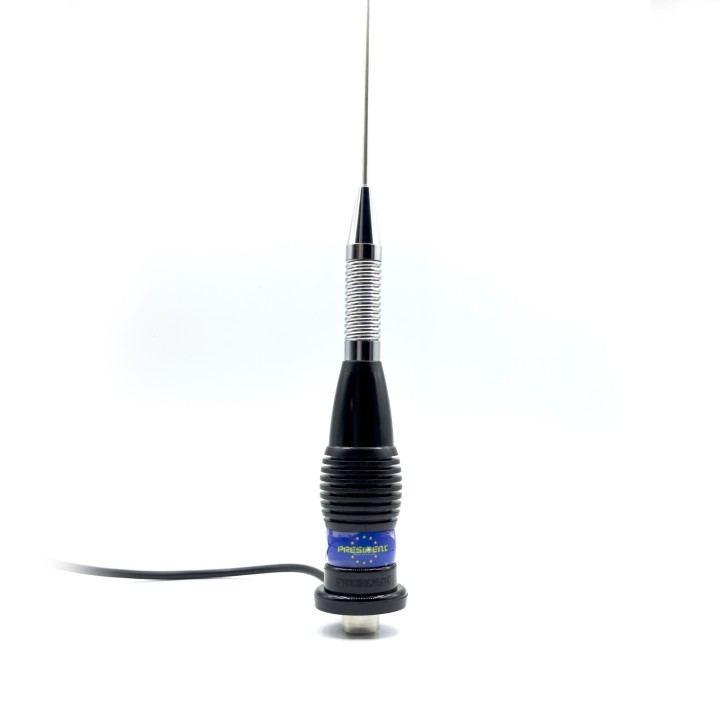 PRESIDENT ALASKA S - Antena móvil 5/8 con muelle 27 mhz CB