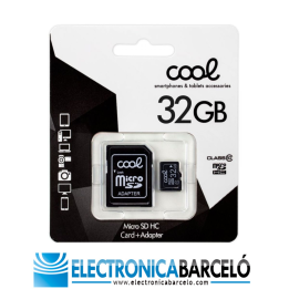 COOL TARJETA MEMORIA MICRO SD CON ADAPT. X32 GB (CLASE 10)