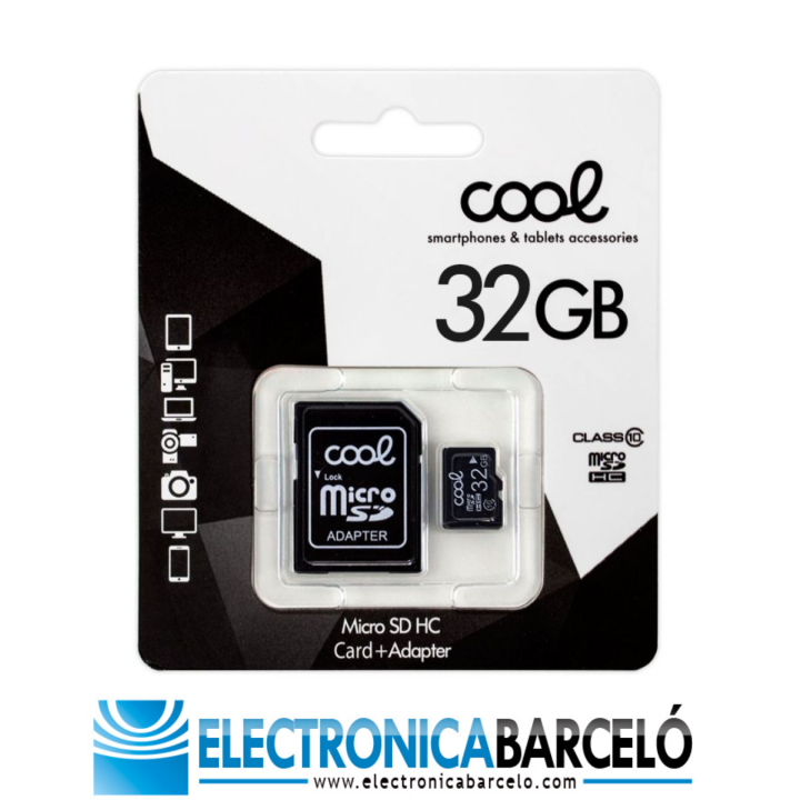 COOL TARJETA MEMORIA MICRO SD CON ADAPT. X32 GB (CLASE 10)