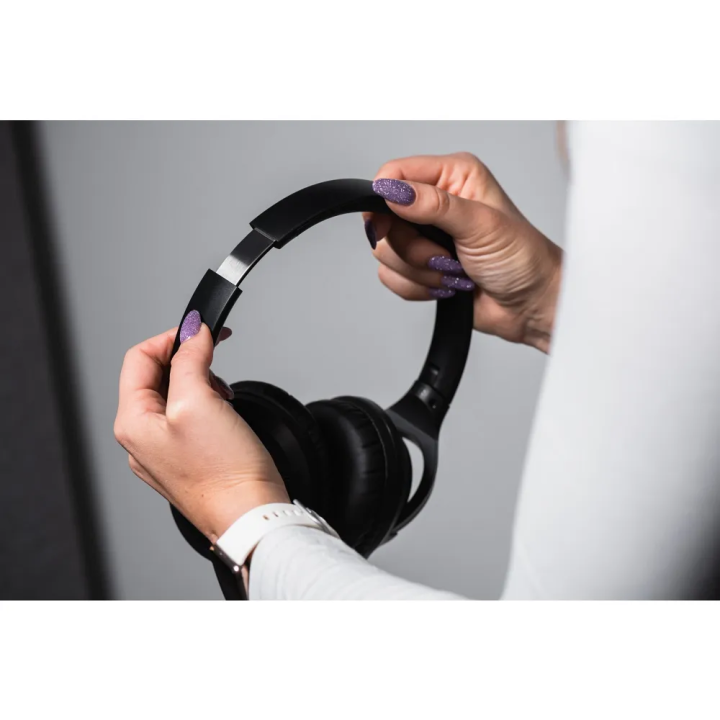 Auriculares inalámbricos supraurales Forcell F-Audio Vibe ANC ENC + TUYA APP, color negro