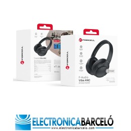 Auriculares inalámbricos supraurales Forcell F-Audio Vibe ANC ENC + TUYA APP, color negro