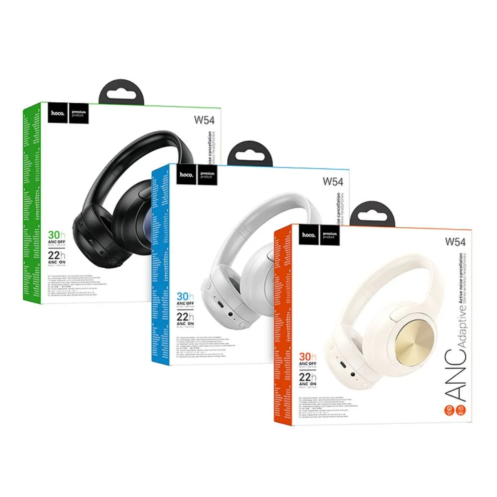 Auriculares inalámbricos supraurales Hoco ANC W54 negros