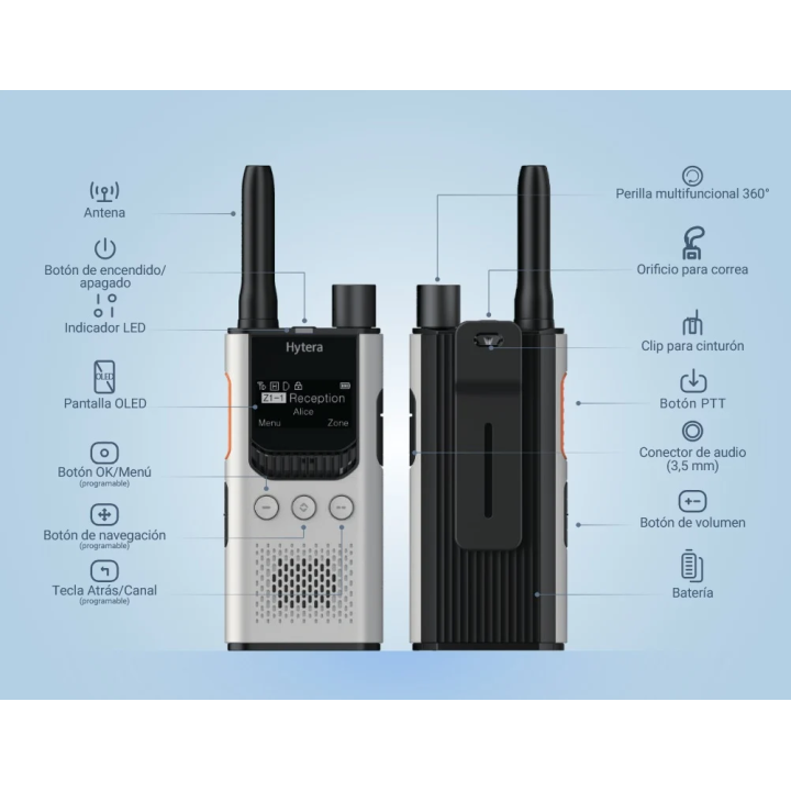 Hytera S1 Pro Blanco Walkie-talkie Profesional UHF