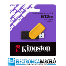 PENDRIVE EXODIA S 51PENDRIVE EXODIA S 512 GB USB 3.2 DTXS/512GB KINGSTON2 GB