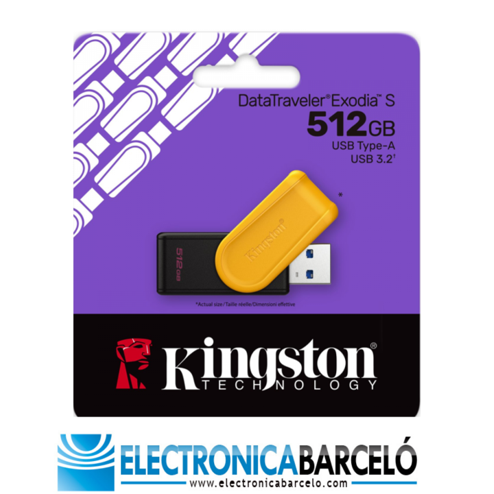 PENDRIVE EXODIA S 51PENDRIVE EXODIA S 512 GB USB 3.2 DTXS/512GB KINGSTON2 GB