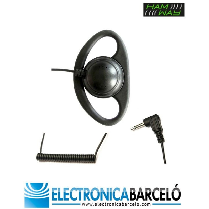 EO-D3.5L Auricular lobular cerrado, para Walkie Talkie o micrófono auxiliar