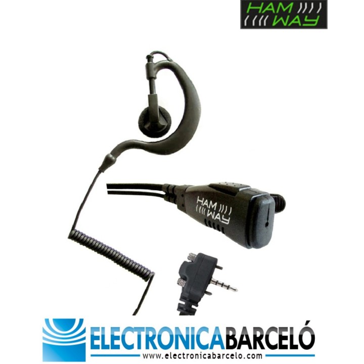 EG-04C / VX-351 Micro Auricular lobular abierto, compatible YAESU