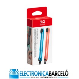 NINTENDO SWITCH 2 JOY-CON STRAP PAREJA - AZUL CLARO/ROJO CLARO
