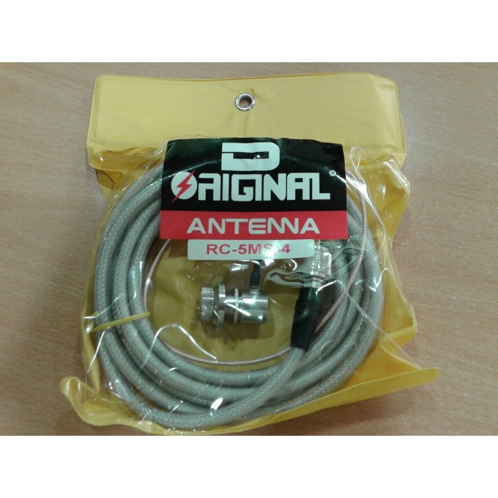 RC-5MB - Cable de 5 m. Base PL. acodada cable bajas perdidas.