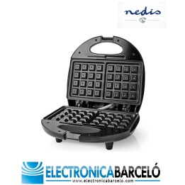 NEDIS WAFFLE | GOFRES | 22 X 12 CM | 750 W | CONTROL AUTOMÁTICO DE TEMPERATURA