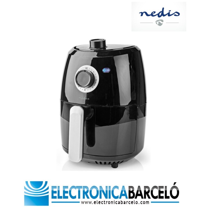 NEDIS FREIDORA DE AIRE CALIENTE | 2.4 L | MINUTERO: 30 MIN | ANALOGICO/NEGRO