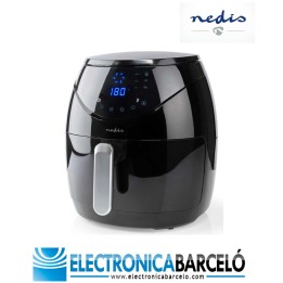 NEDIS FREIDORA DE AIRE CALIENTE | 6.5 L | MINUTERO: 60 MIN | DIGITAL | NEGRO