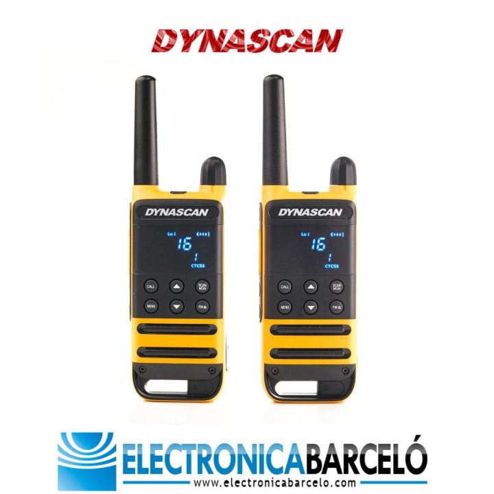 Dynascan P19 Pareja Walkies PMR-446 uso libre con estuche