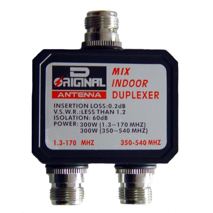 DX-CF-416-A - Duplexor 1.3-170 MHz. / 350-540 MHz., conectores tipo N, versión sin cables.