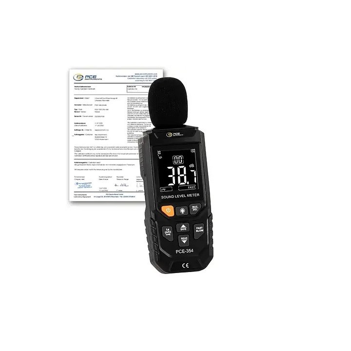 Medición acústica / Sonómetro integrador PCE-354-ICA incl. certificado calibración