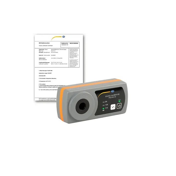 Medición acústica / Calibrador acústico PCE-SC 43-ICA - Clase II incl. certificado de calibración ISO