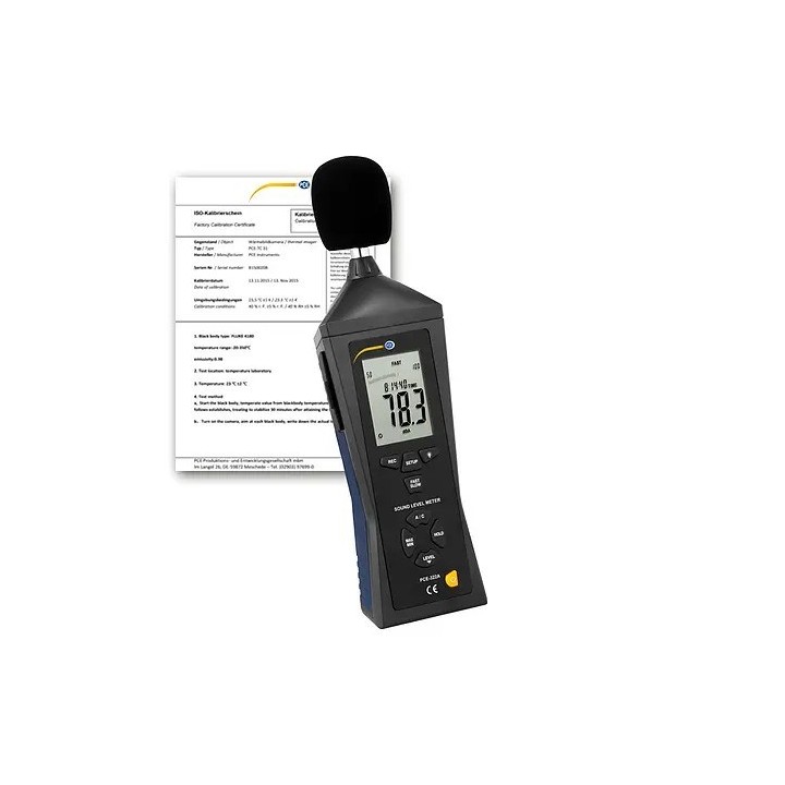 Medición acústica / Sonómetro PCE-322A-ICA incl. certificado de calibración ISO