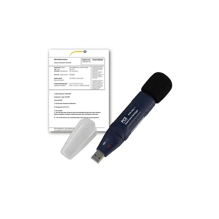 Medición acústica / Sonómetro USB PCE-SDL 1-ICA incl. certificado de calibración ISO