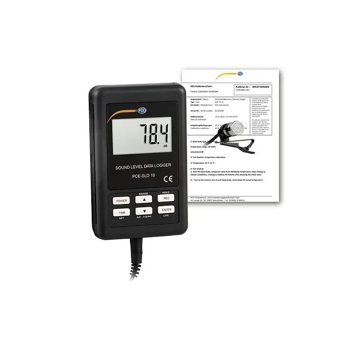 Medición acústica / Sonómetro PCE-SLD 10-ICA incl. certificado de calibración ISO