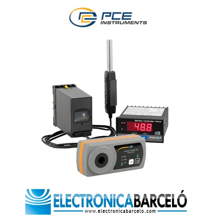 Medición acústica / Sonómetro PCE-SLT-KIT-N incl. calibrador acústico