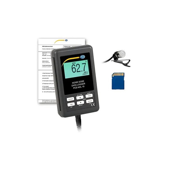 Medición acústica / Sonómetro PCE-NDL 10-ICA incl. certificado de calibración ISO