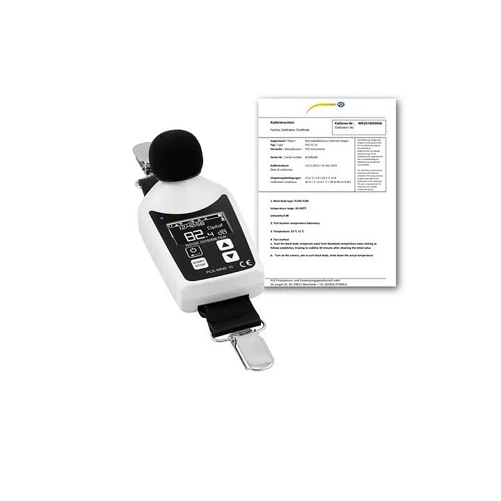 Medición acústica / Sonómetro para para mantenimiento preventivo PCE-MND 10-ICA incl. ISO