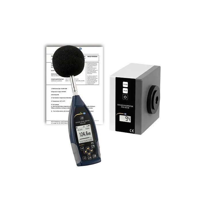 Medición acústica / Sonómetro PCE-430-SC 09-ICA incl. certificado de calibración ISO