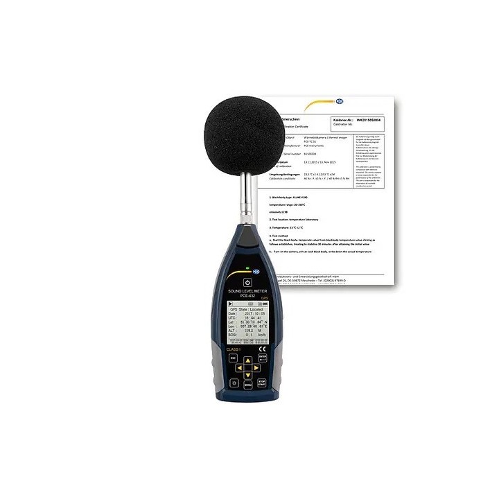 Medición acústica / Sonómetro PCE-432-SC 09-ICA incl. certificado de calibración ISO