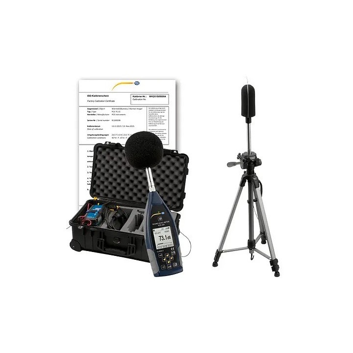 Medición acústica / Sonómetro PCE-428-EKIT-ICA incl. certificado de calibración ISO