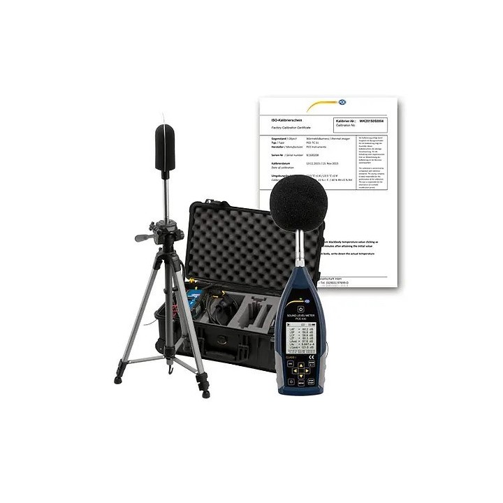 Medición acústica / Sonómetro PCE-430-EKIT-ICA incl. certificado de calibración ISO