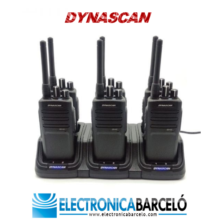 Pack 6 walkies DYNASCAN EU-85 + cargador múltiple