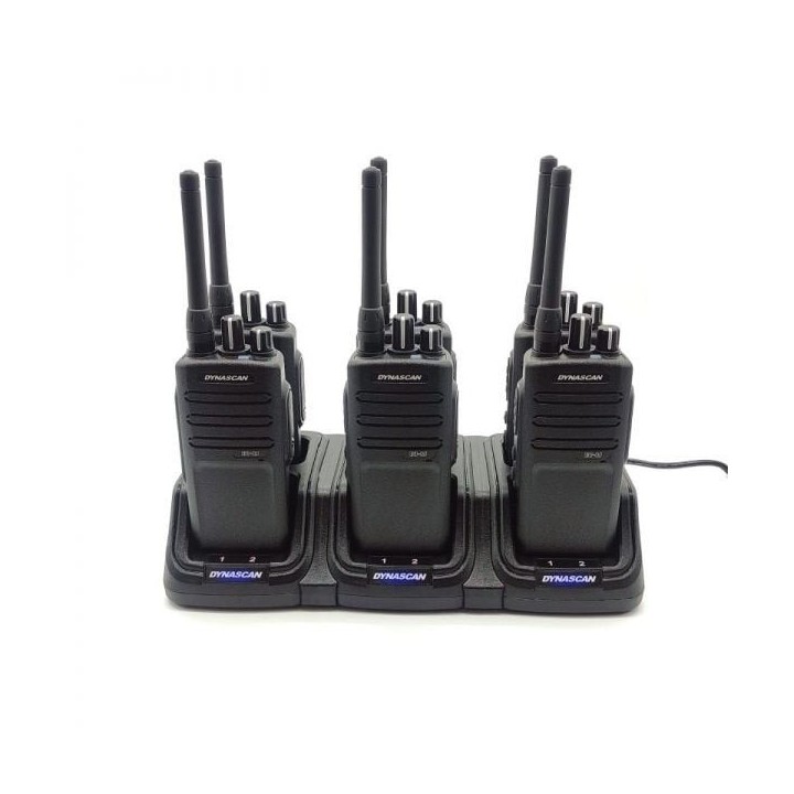 Pack 6 walkies DYNASCAN EU-85 + cargador múltiple