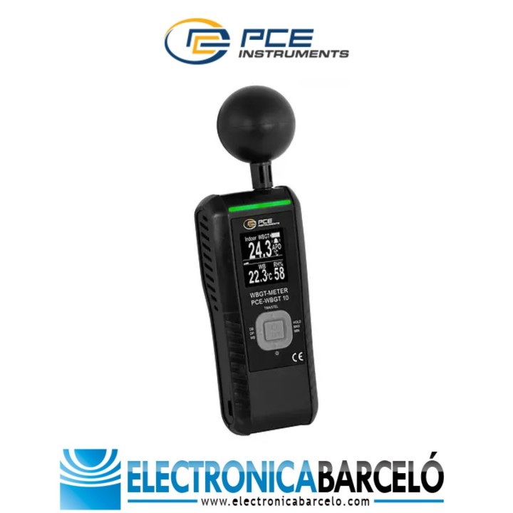 Medición ambiental / Medidor de estrés térmico PCE-WBGT 10
