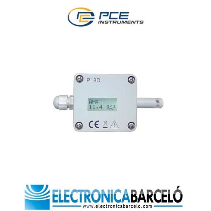 Medición ambiental / Transductor de temperatura serie PCE-P18D
