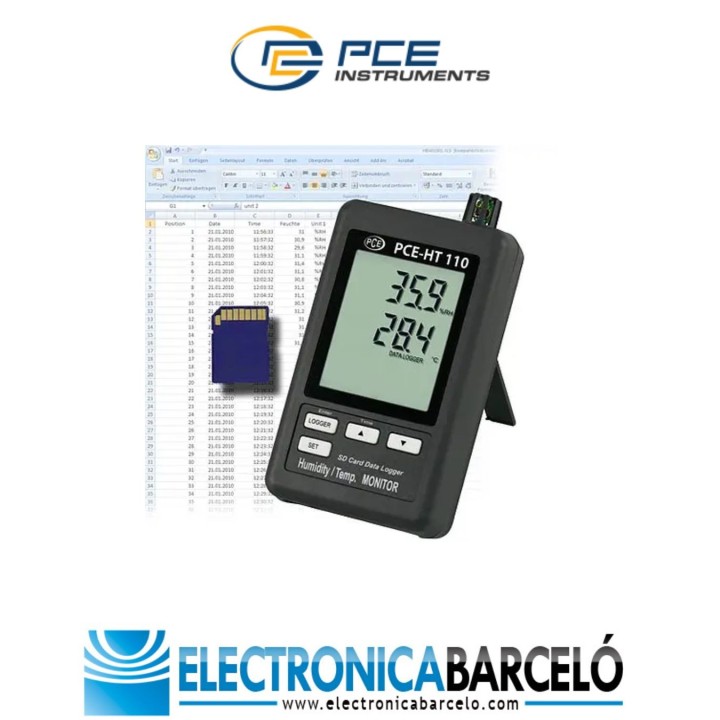 Medición ambiental / Termohigrómetro PCE-HT110