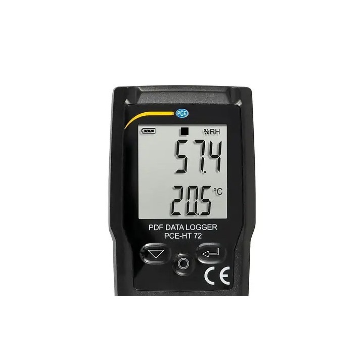 Medición ambiental / Registrador de datos de temperatura PCE-HT 72-ICA certificado de calibración incluido