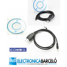 Cable programación Kombix RL-120U y Dynascan V-600, R-58, DA-350 y EU-85