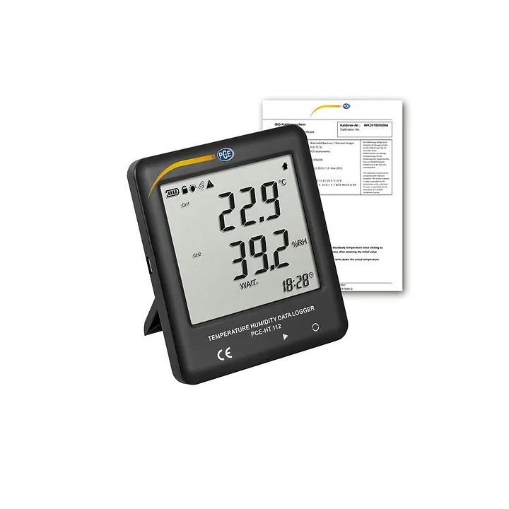 Medición ambiental / Termohigrómetro PCE-HT 112-ICA incl. certificado de calibración ISO