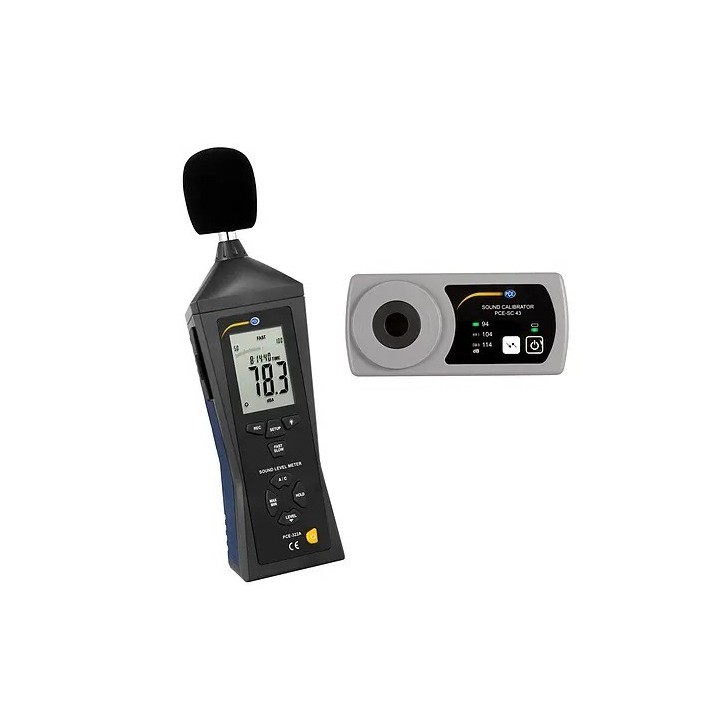 Medición ambiental / Medidor de sonido con calibrador acústico PCE-322-SC43