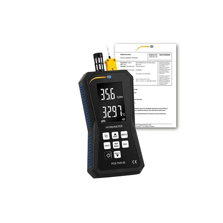 Medición ambiental / Termohigrómetro PCE-THD 50-ICA incl. certificado de calibración ISO