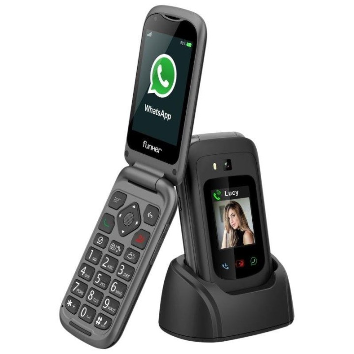 Teléfono básico tapa Funker E450 Max PRO 2 - Negro