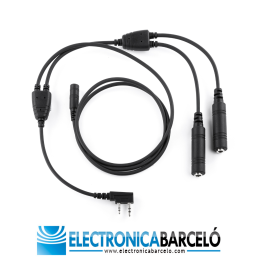 ADAPTADOR CASCOS AVIACIÓN PJ055-PTT PARA WALKIES CONEXIÓN TIPO «K» CON PTT