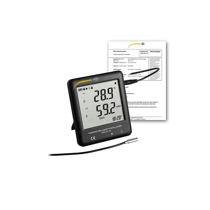 Medición ambiental / Termohigrómetro PCE-HT 114-ICA incl. certificado de calibración ISO