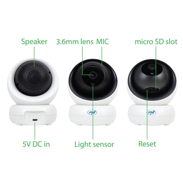 PNI IP735 Cámara videovigilancia 3Mp con PTZ, P2P, IP inalámbrica