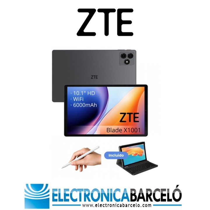ZTE TAB BLADE X1001W 10,1" HD 4GB/128GB 2MP/5MP WIFI+TPU CASE+KEYBOARD+STYLUS GREY